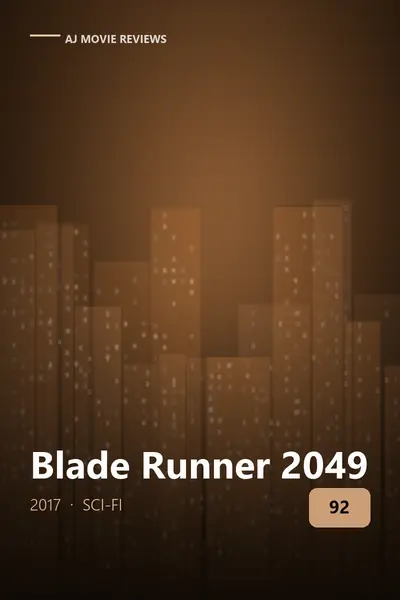 Blade Runner 2049 (2017) review cover art — sci-fi film directed by Denis Villeneuve