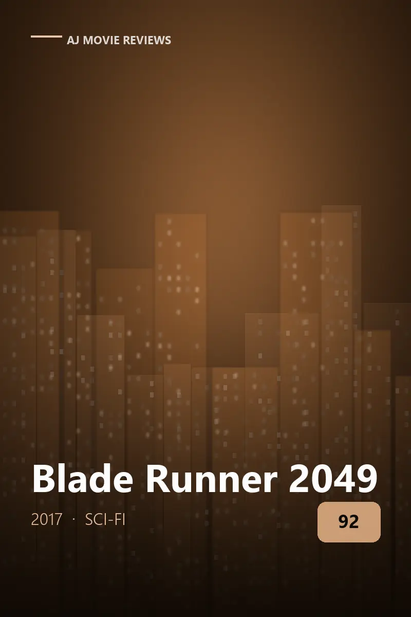 Blade Runner 2049 (2017) review artwork — sci-fi film directed by Denis Villeneuve