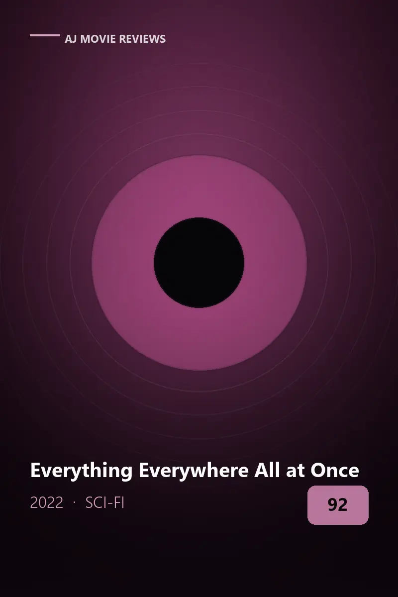 Everything Everywhere All at Once (2022) review artwork — sci-fi film directed by Daniel Kwan, Daniel Scheinert