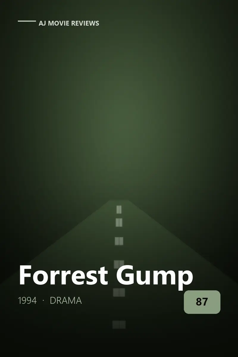 Forrest Gump (1994) review artwork — drama film directed by Robert Zemeckis