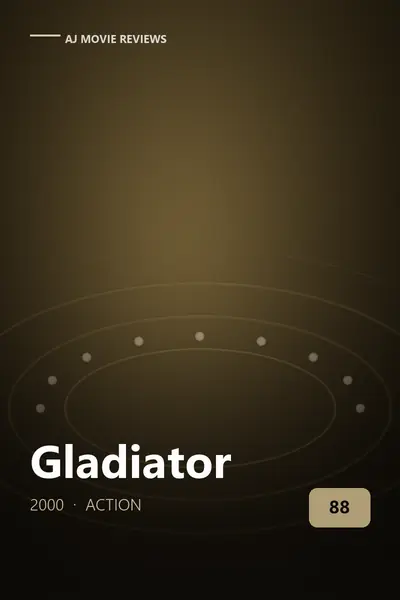 Gladiator (2000) review cover art — action film directed by Ridley Scott