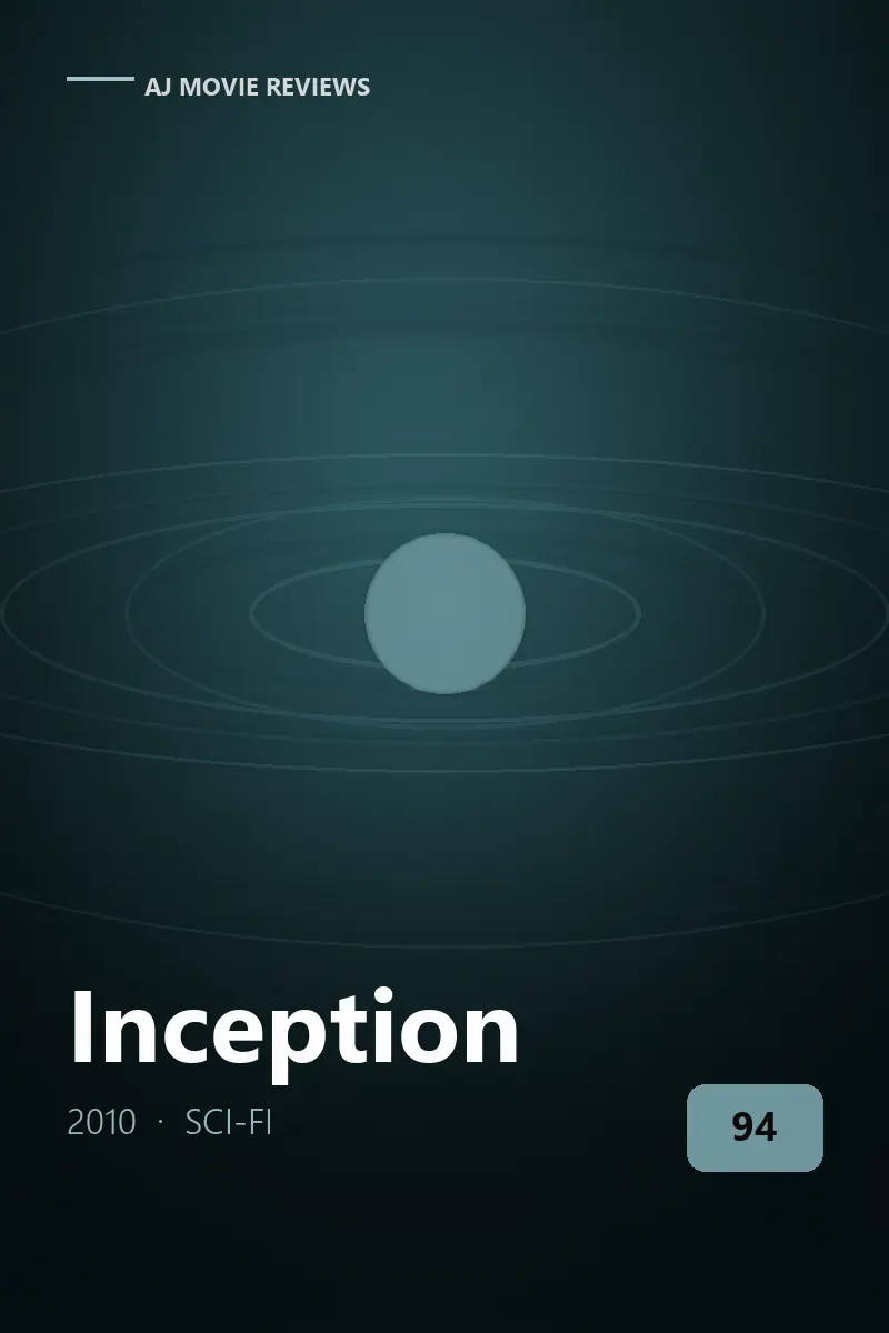 Inception (2010) review artwork — sci-fi film directed by Christopher Nolan