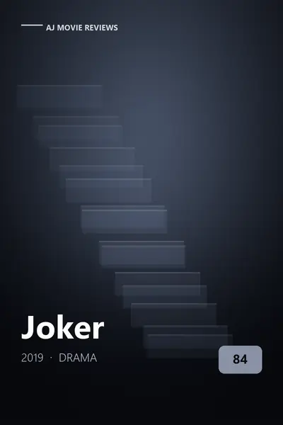 Joker (2019) review cover art — drama film directed by Todd Phillips