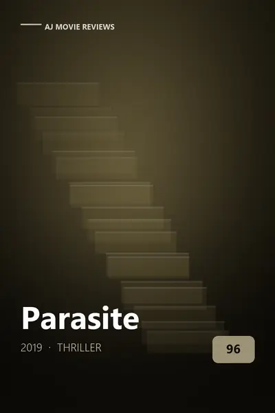Parasite (2019) review cover art — thriller film directed by Bong Joon-ho