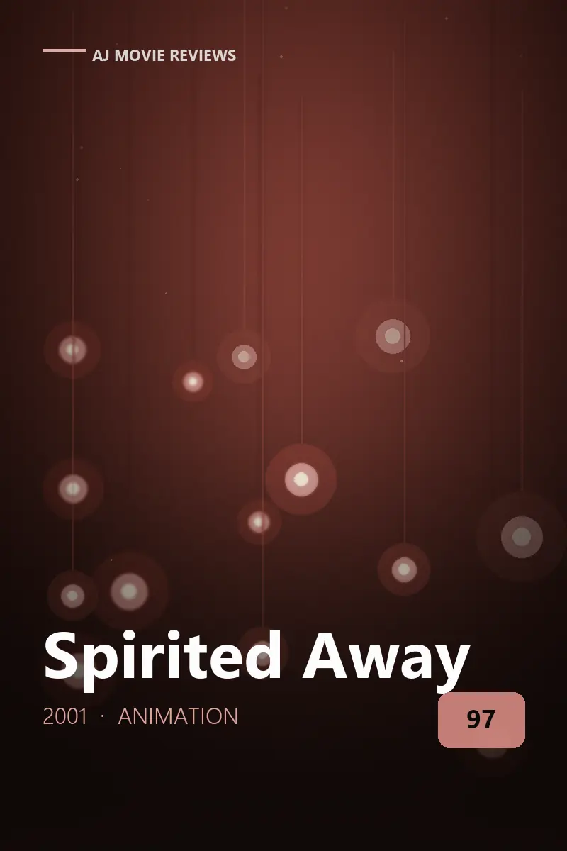 Spirited Away (2001) review artwork — animation film directed by Hayao Miyazaki