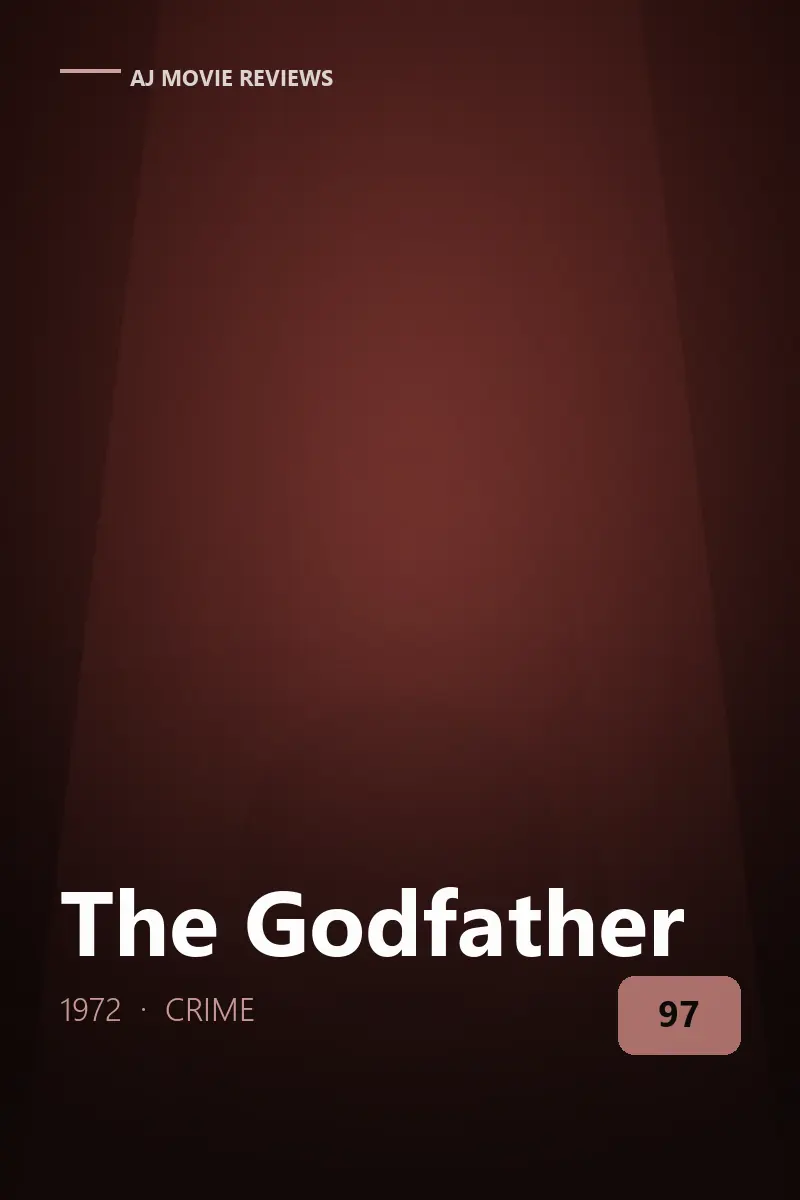 The Godfather (1972) review artwork — crime film directed by Francis Ford Coppola