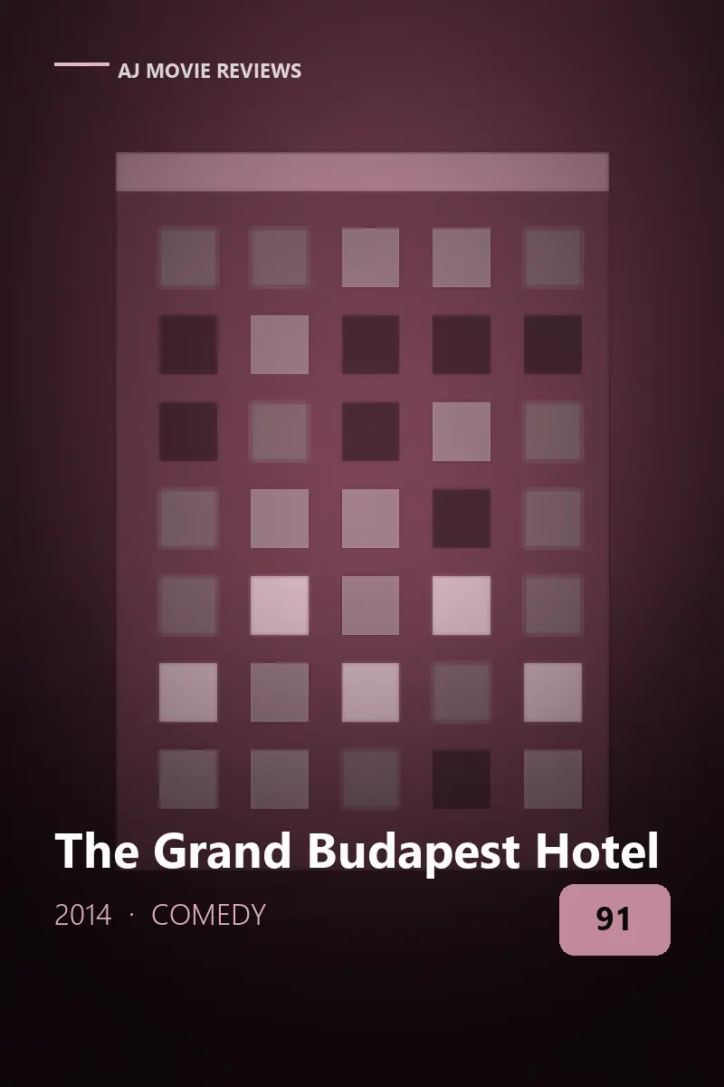 The Grand Budapest Hotel (2014) review artwork — comedy film directed by Wes Anderson