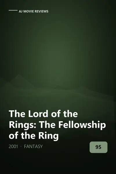The Lord of the Rings: The Fellowship of the Ring (2001) review cover art — fantasy film directed by Peter Jackson