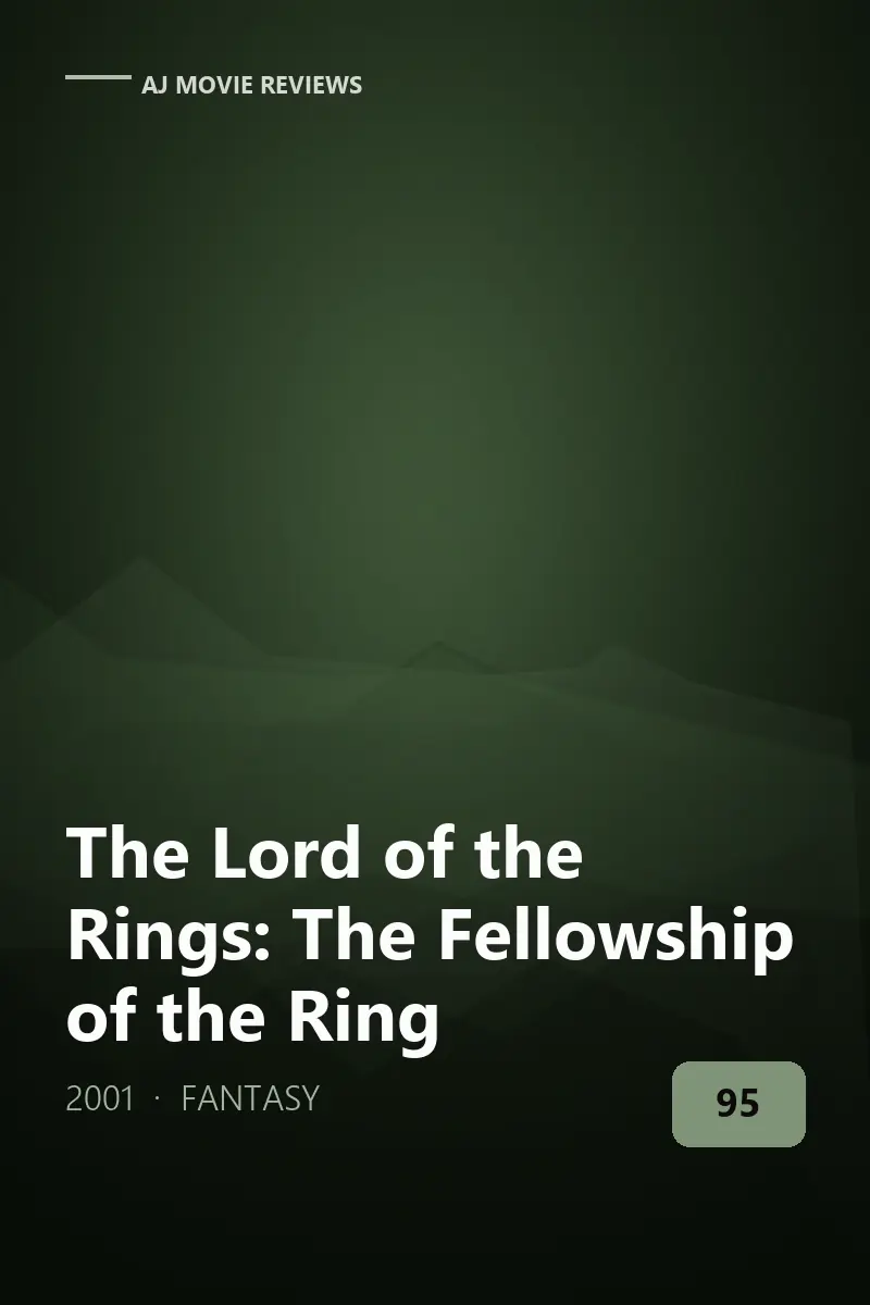 The Lord of the Rings: The Fellowship of the Ring (2001) review artwork — fantasy film directed by Peter Jackson